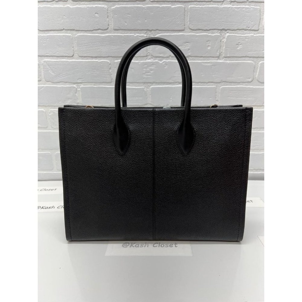 Michael Kors MK Mirella Medium Pebbled Leather Tote Bag - Black - Picture 4 of 12